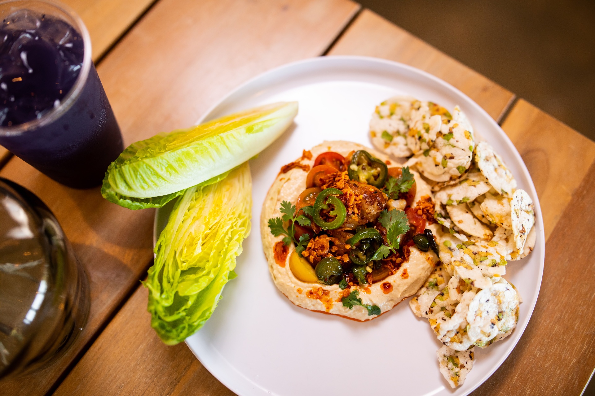 Hommus & Spicy Shrimp